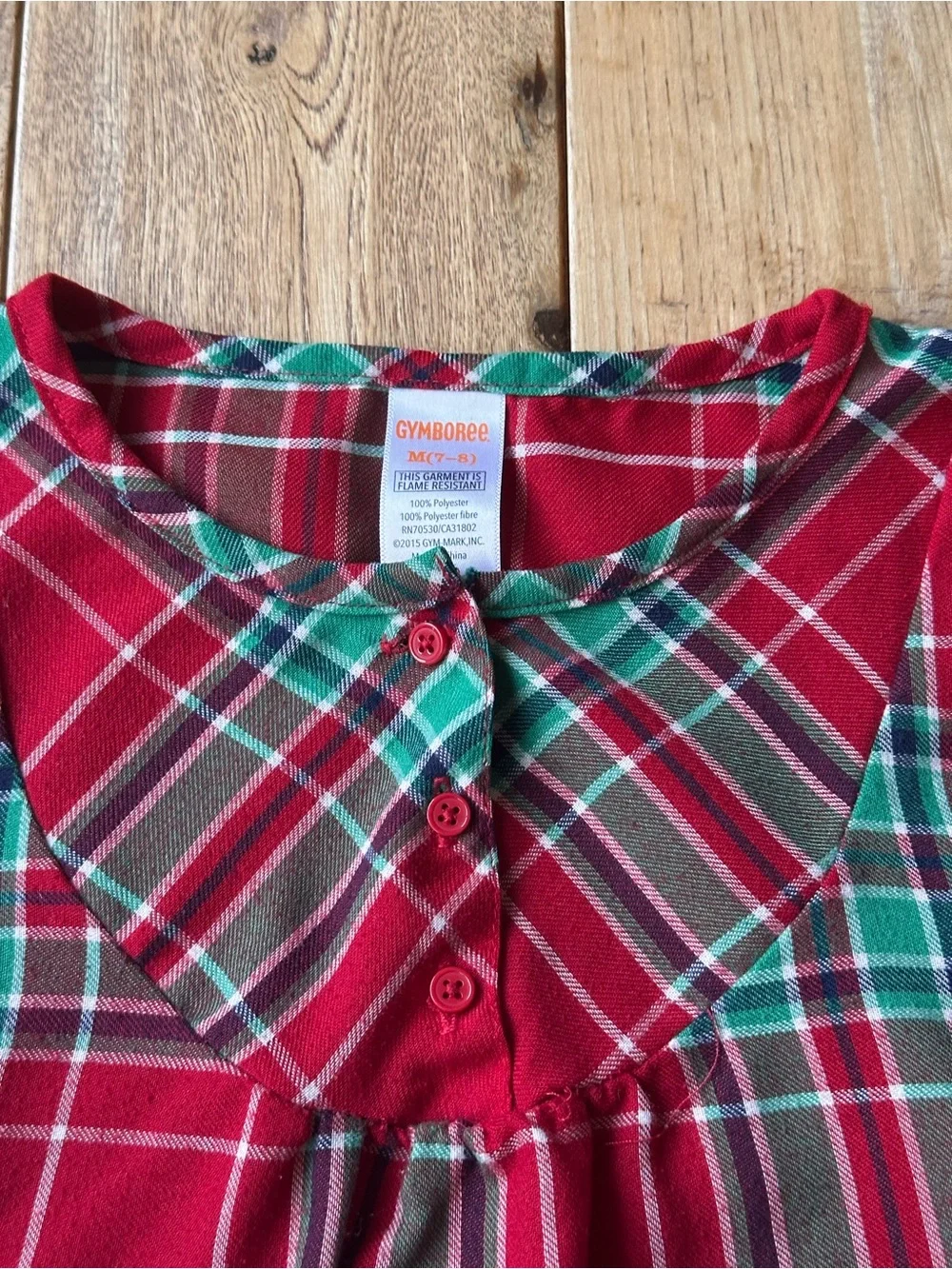 Gymboree Holiday Plaid Nightgown size Medium 7-8